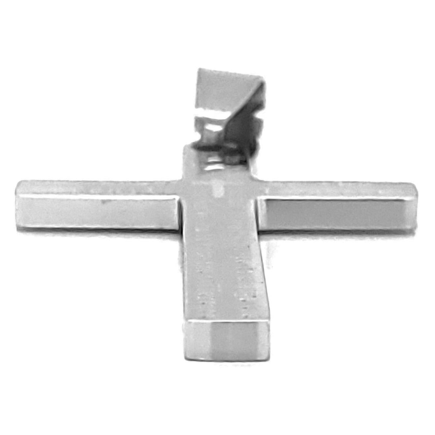 Serenity Prayer Cross Stainless Steel Pendant on Box Chain