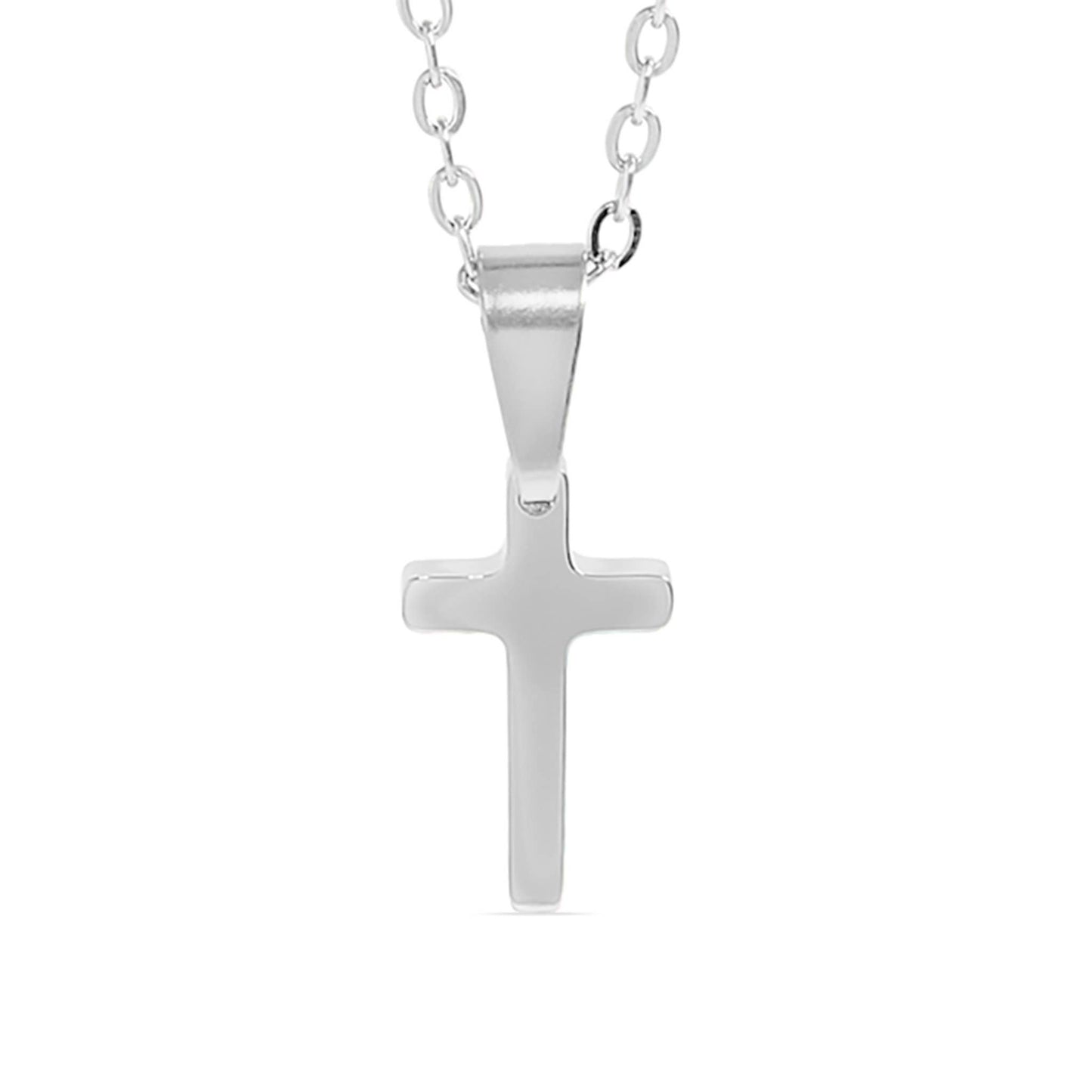 Stainless Steel Engravable Cross Necklace