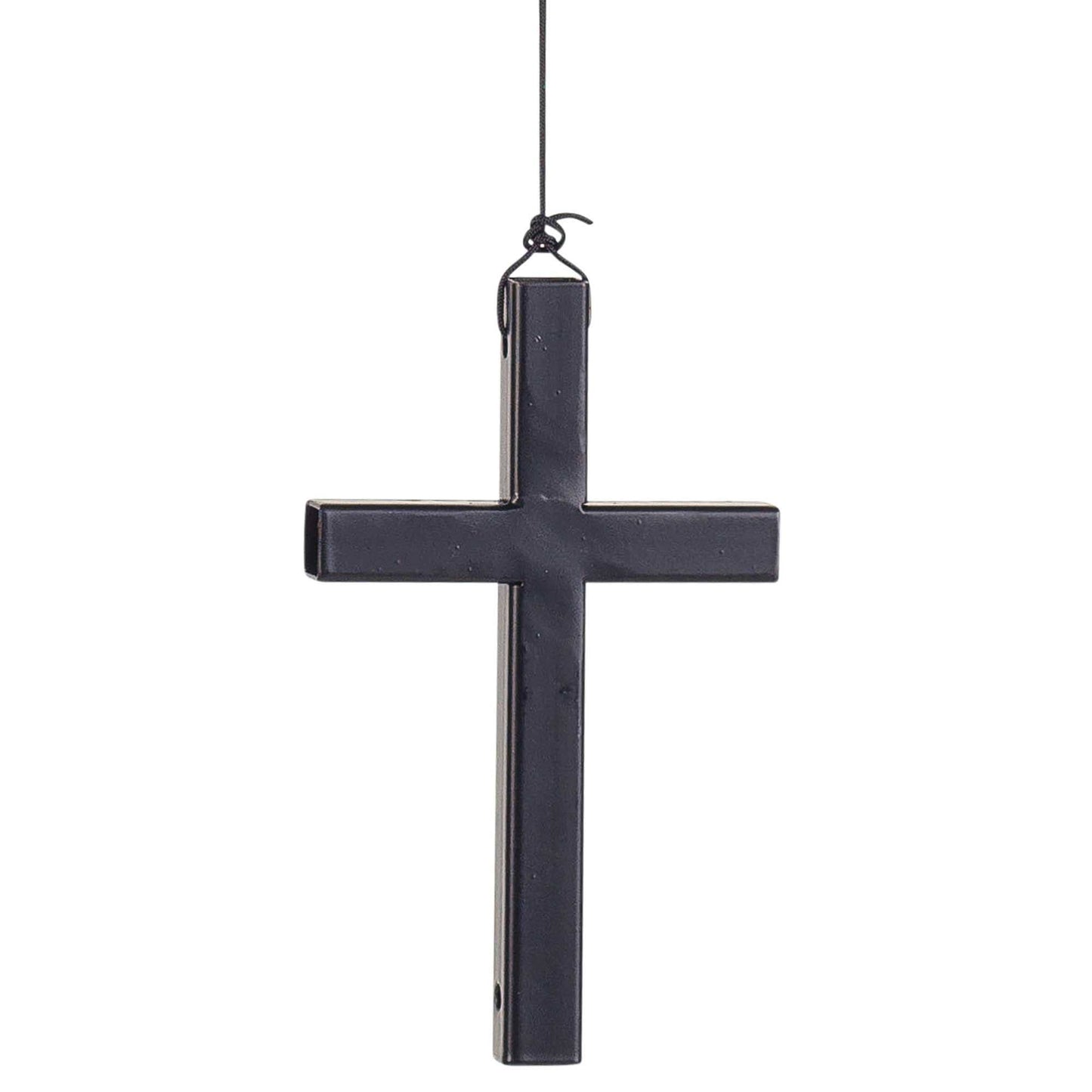 WINDCHIME BLACK METAL CROSS 35"
