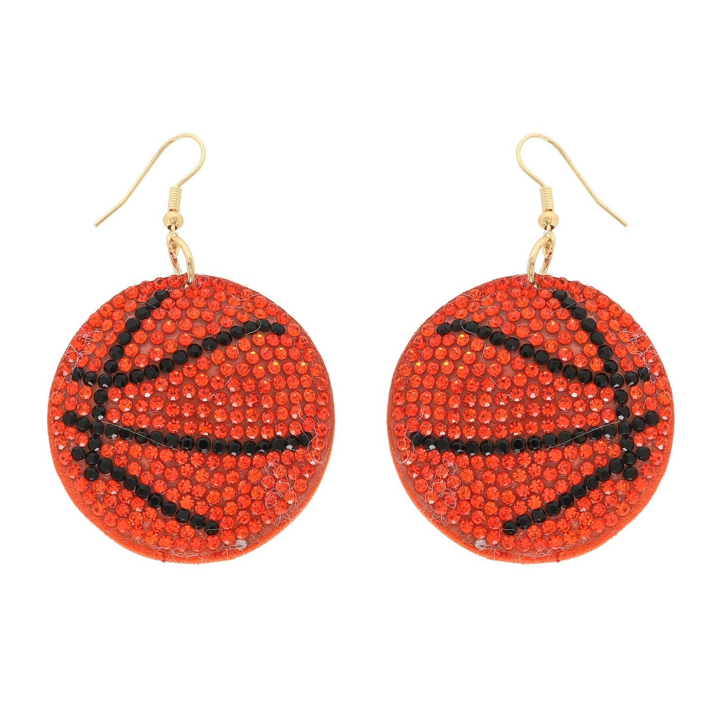 Game Day Rhinestone Suede Backed Drop Earrings
