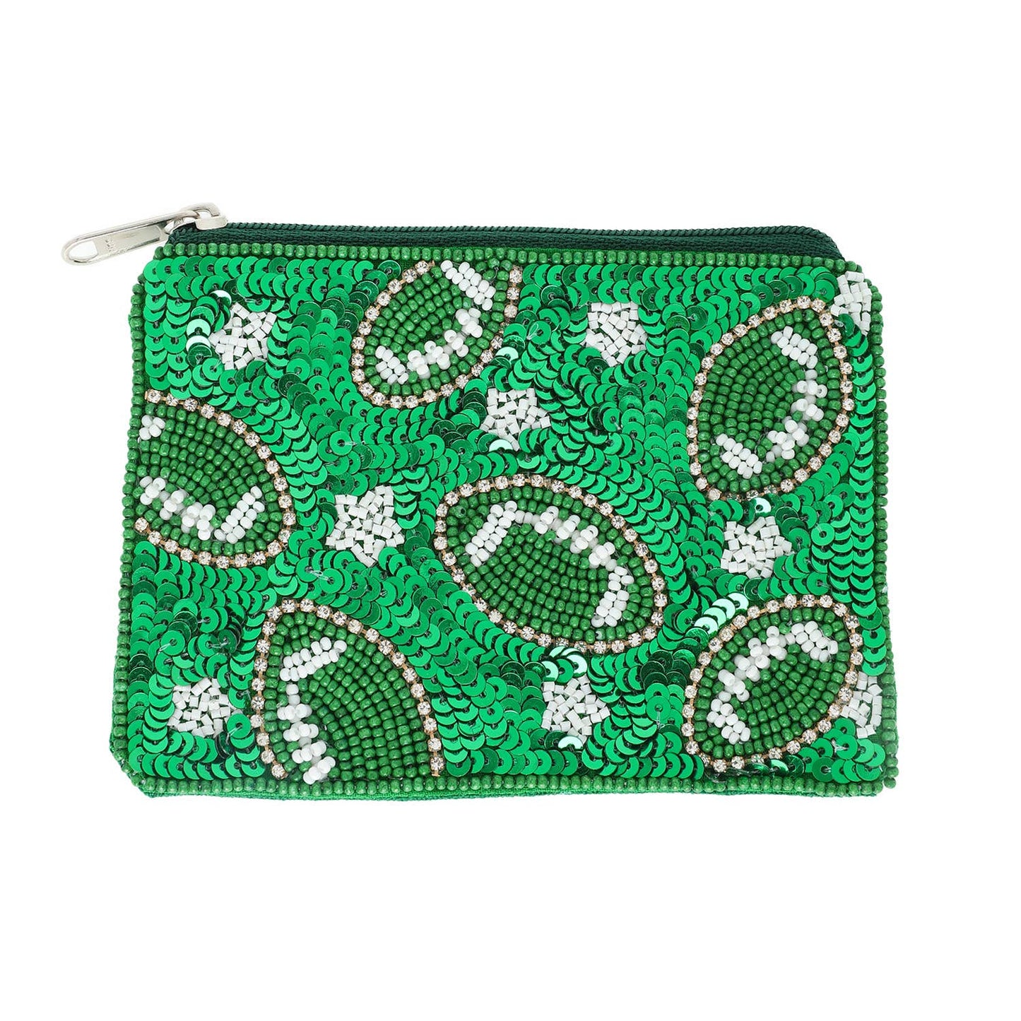 Football Bead Sequin Embroidered Coin Bag