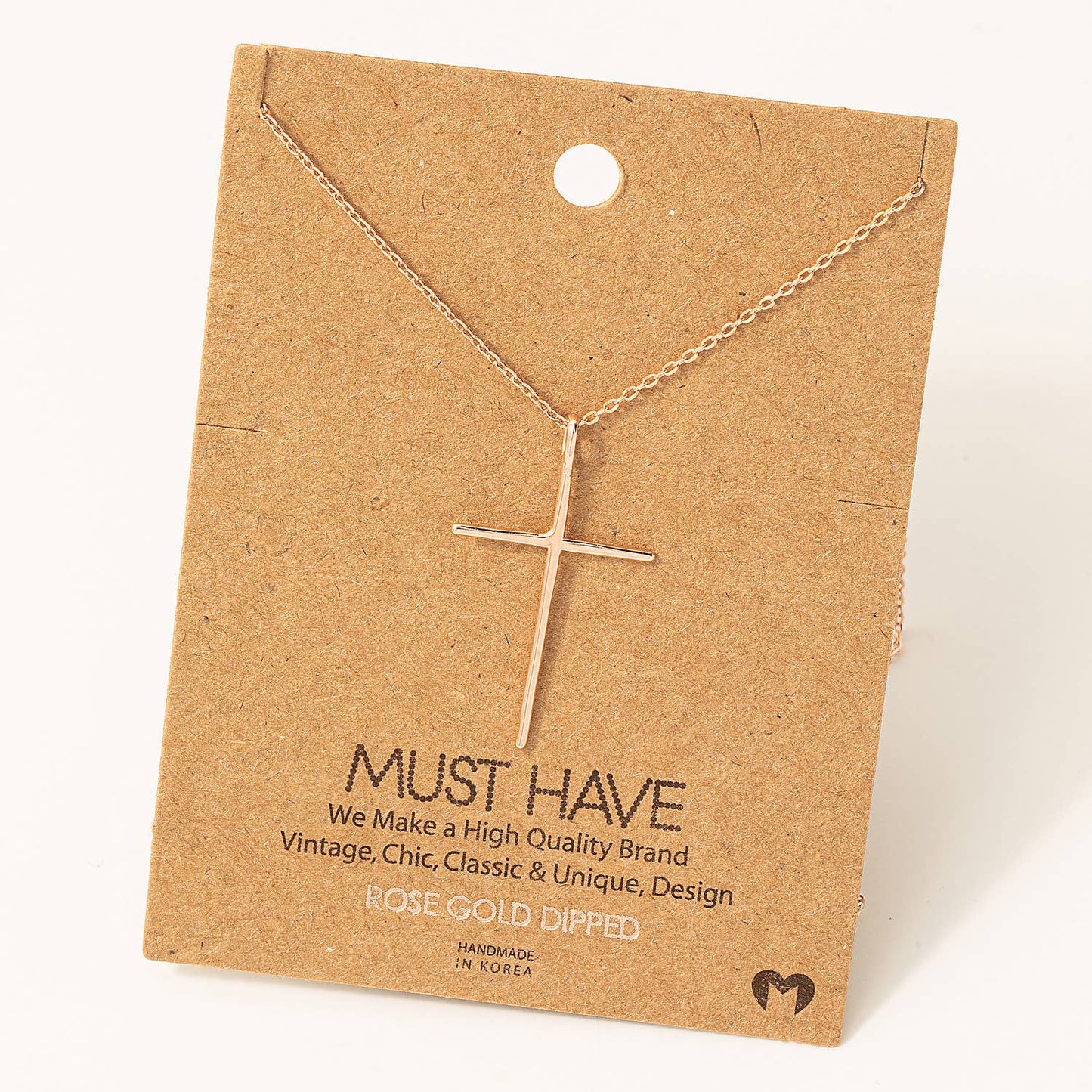 Metallic Cross Necklace
