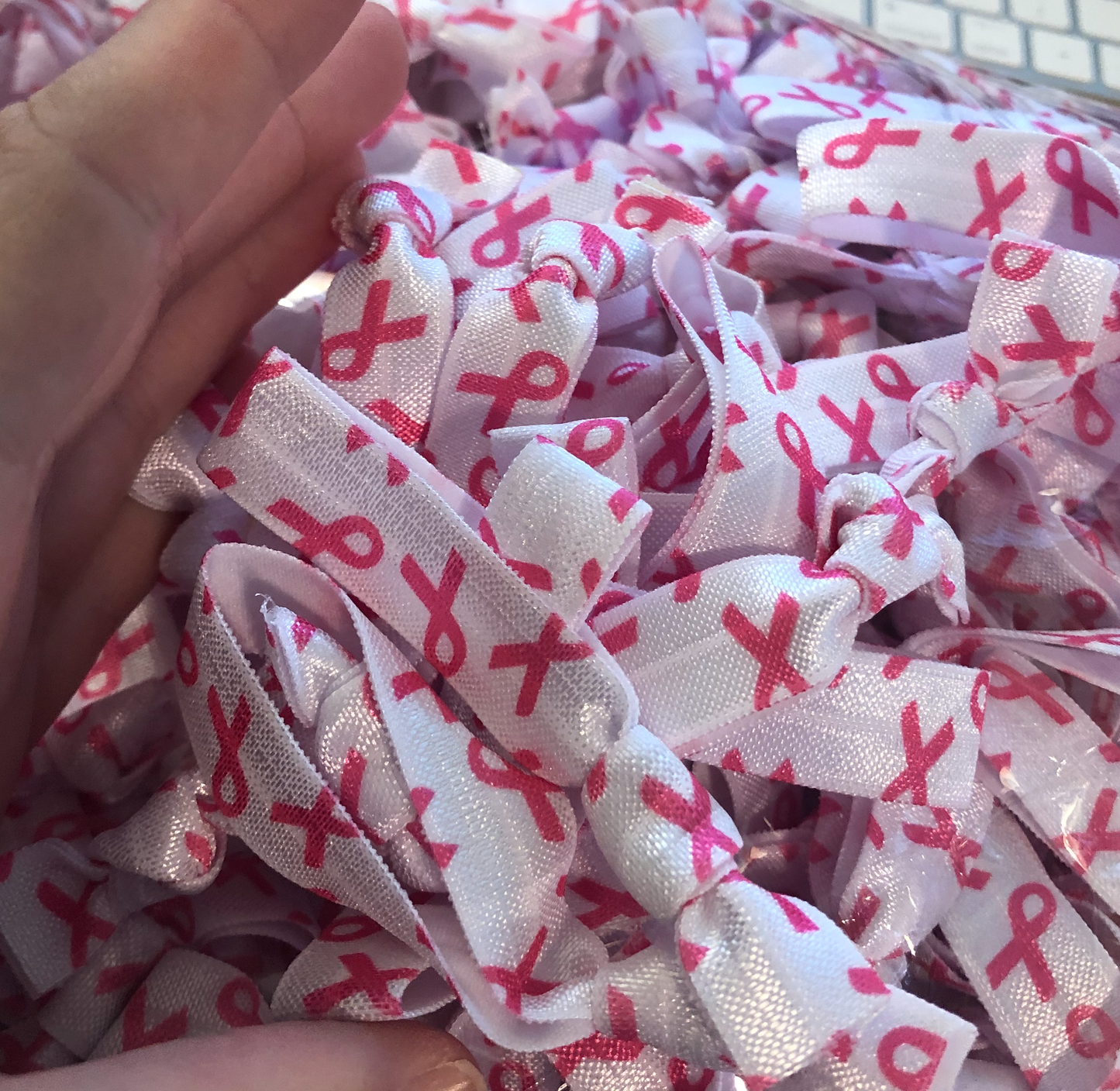 Breast Cancer Awareness Hair Tie (each)