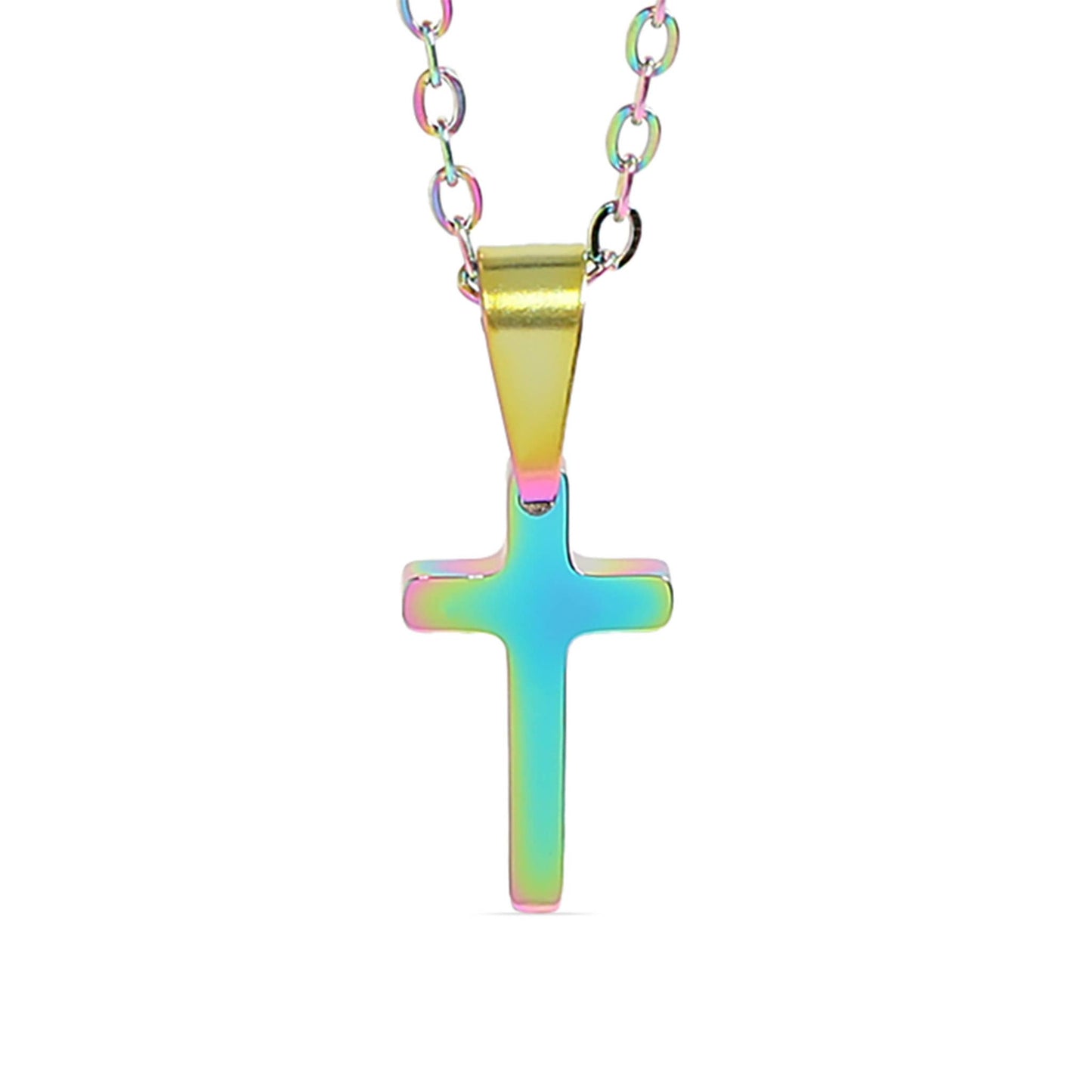 Stainless Steel Engravable Cross Necklace