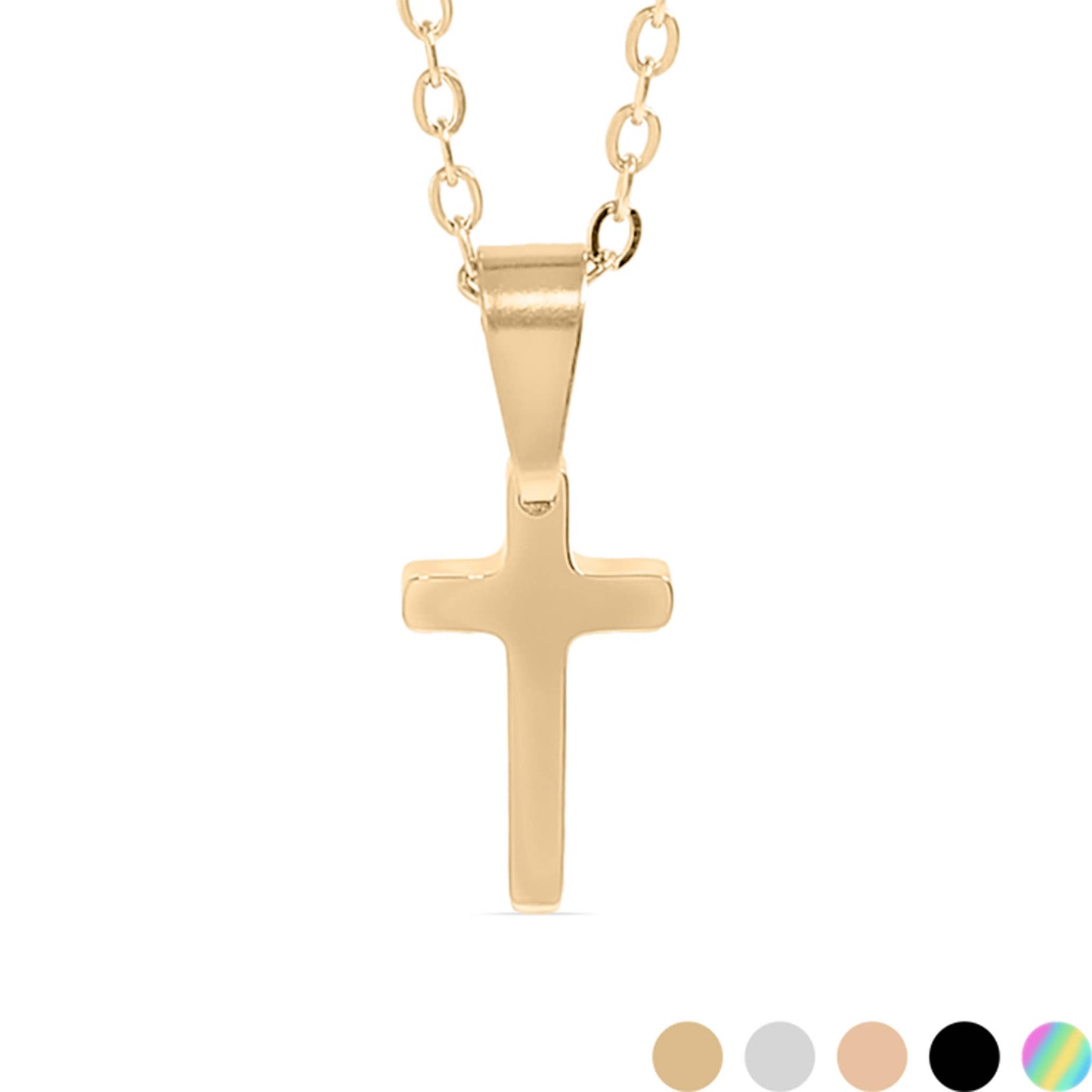 Stainless Steel Engravable Cross Necklace