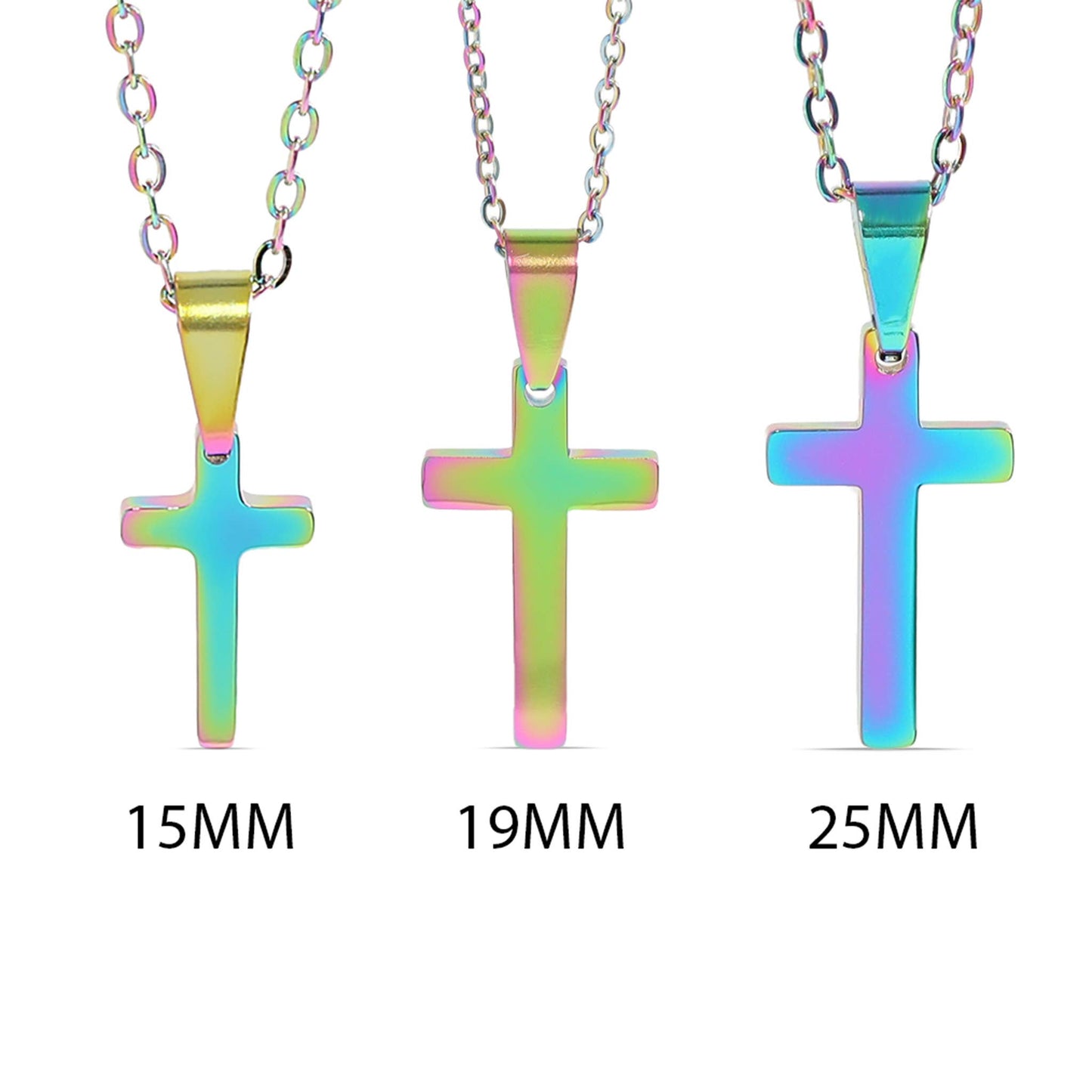 Stainless Steel Engravable Cross Necklace