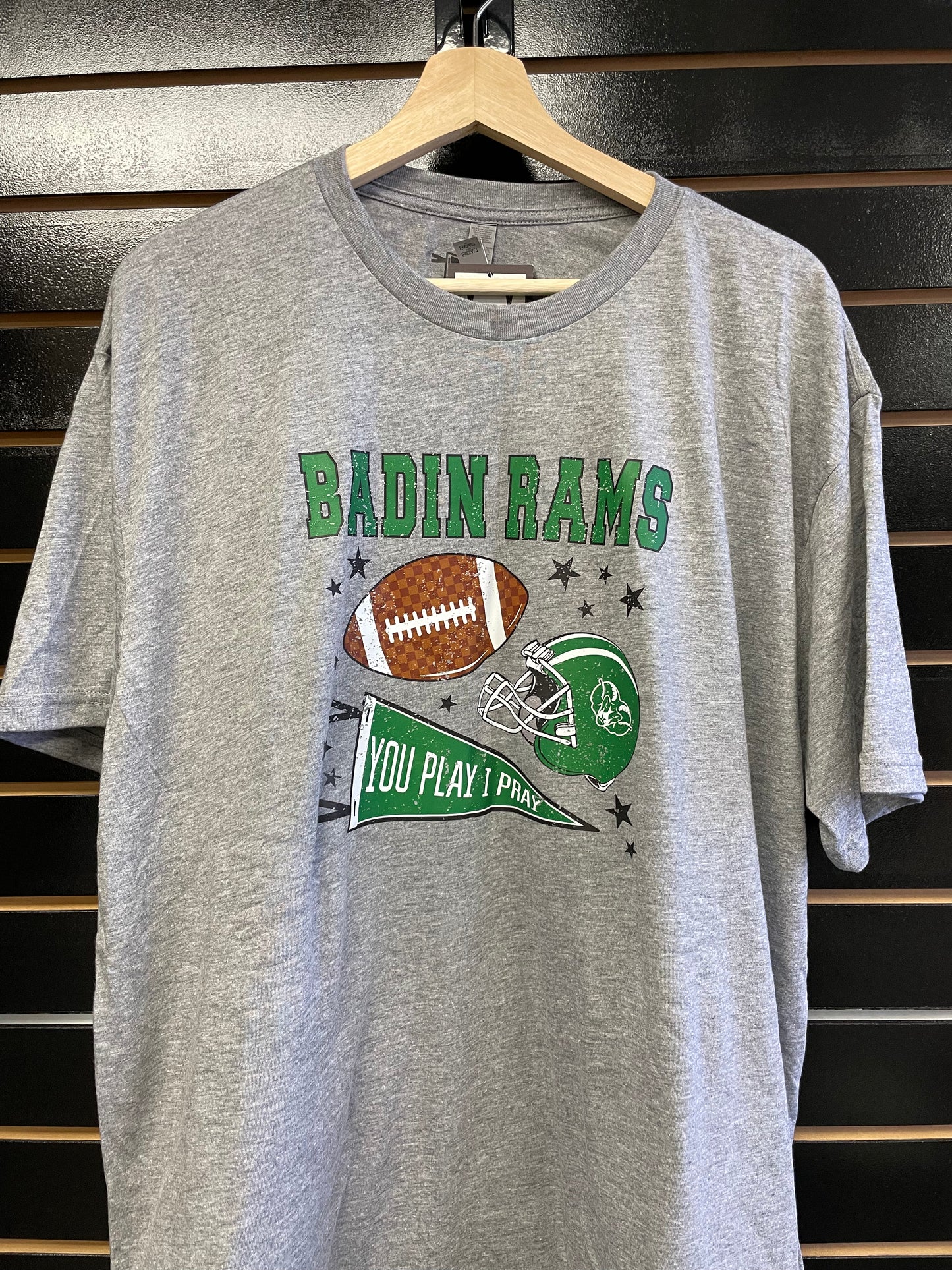 FNL Badin Rams Football YPIP Grey GameDay T-Shirt