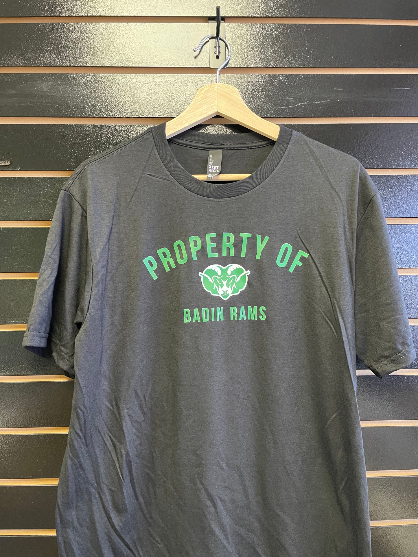 Property of Badin Rams Black District Tri-Blend Tee