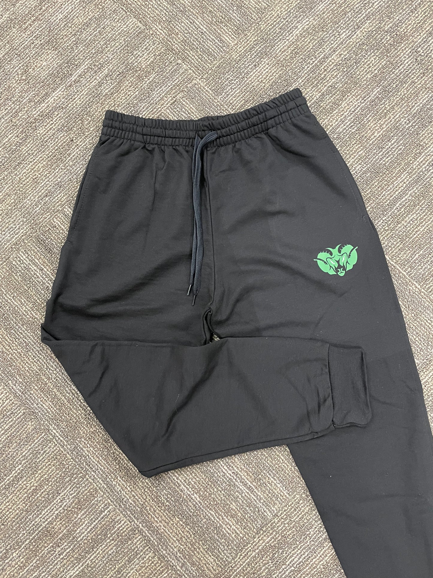 Black Ink Pocket Jogger Sweatpants- Jerzees Unisex Ultimate CVC Ring-Spun (IC50MPR)