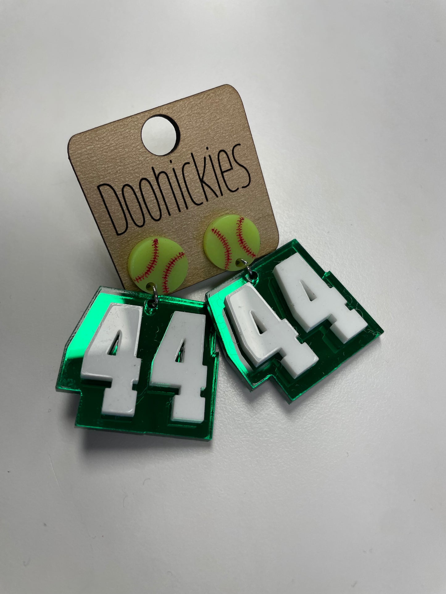 2" Layered Varsity Softball Number Dangles -CUSTOM ORDER-