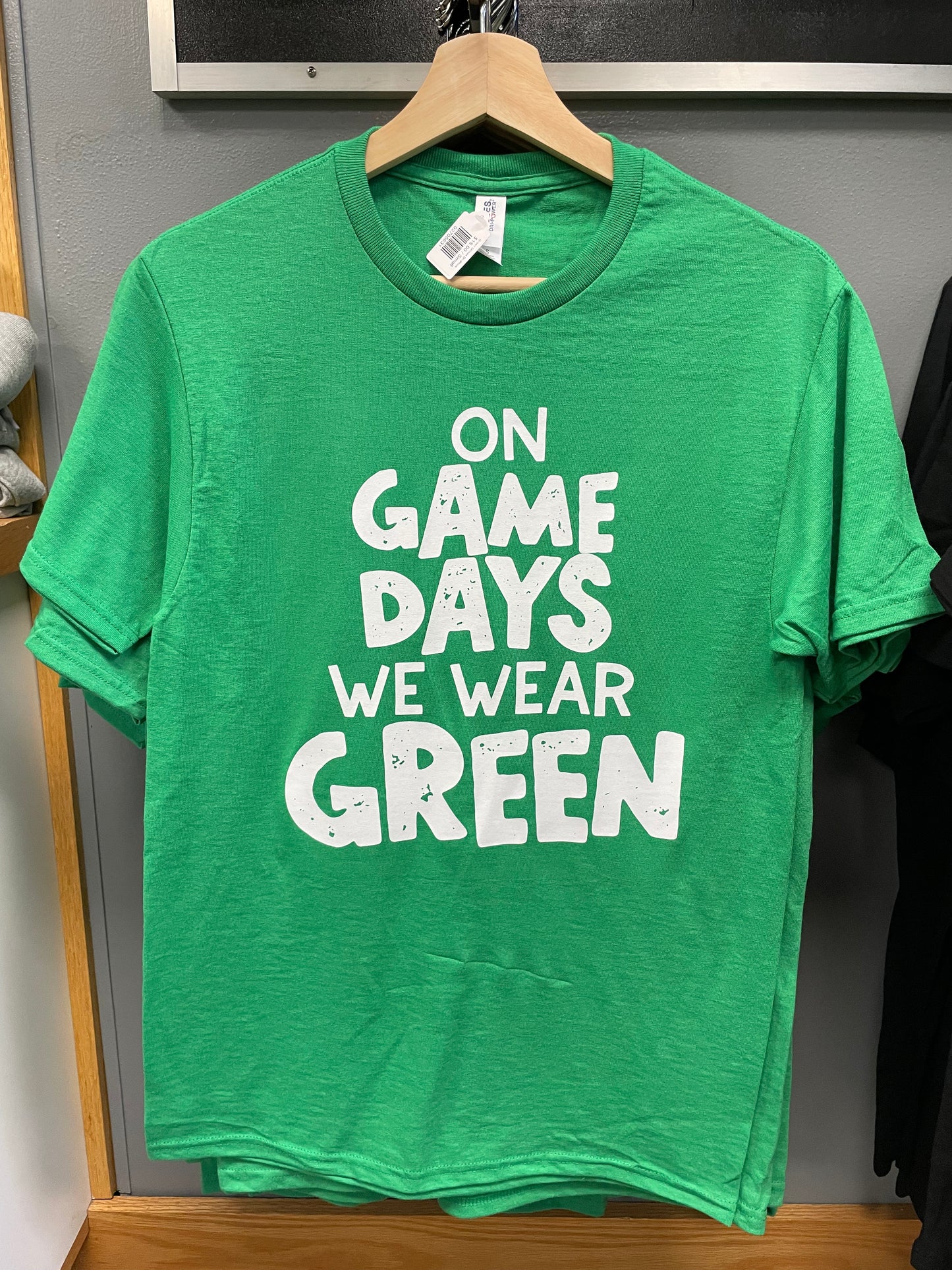 On Game Days We Wear Green: Green Unisex Dri-Power 50/50 T-Shirt Tee (Jerzees 29MR)