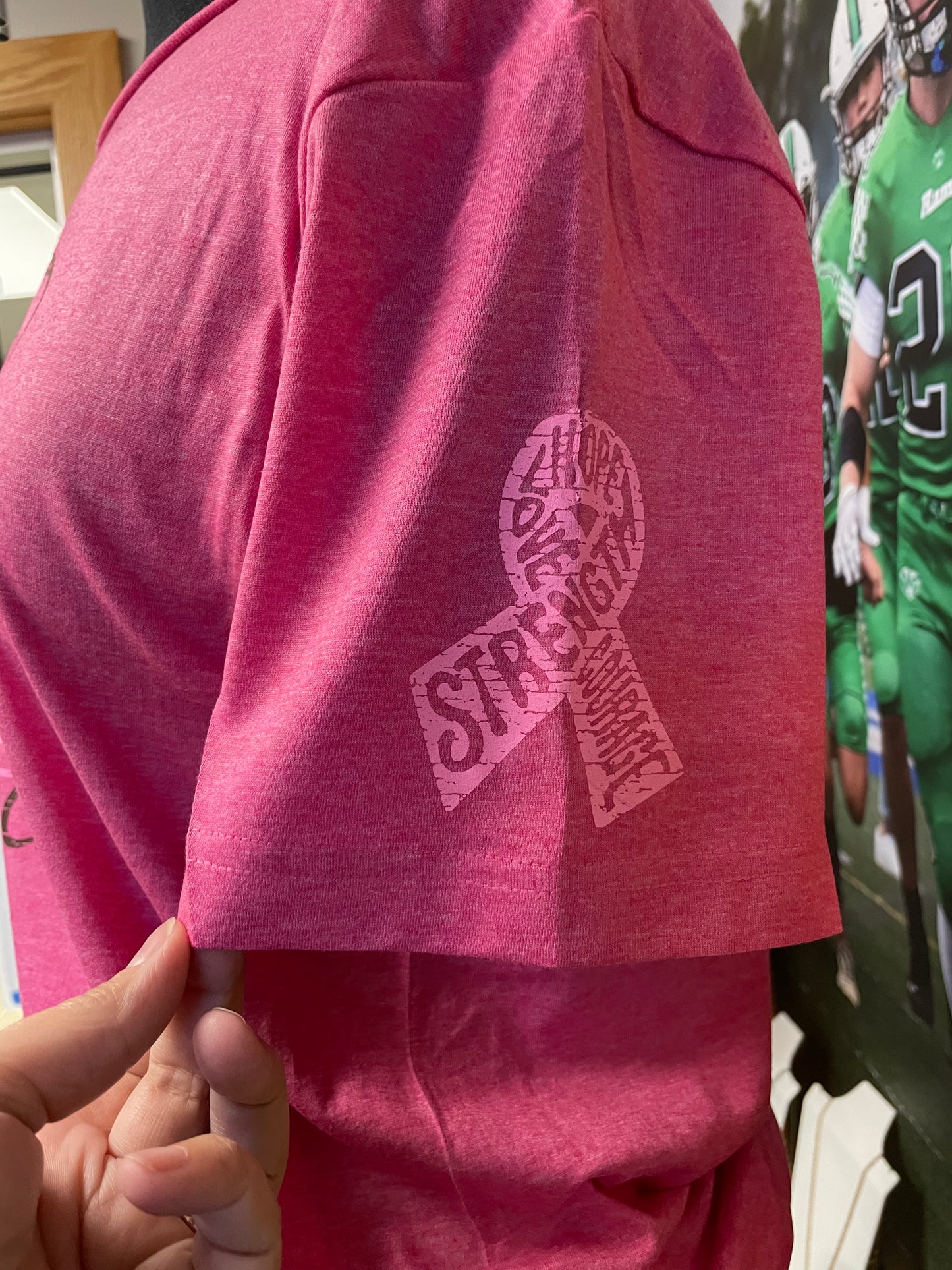 PINK OUT Art Heather Pink Softstyle Tee