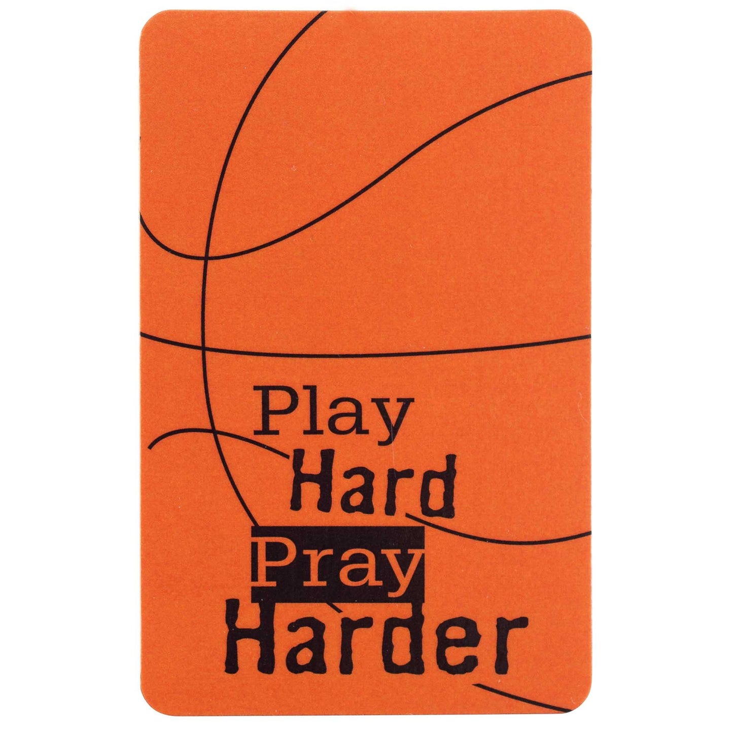 BASKETBALL PLAY HARD PRAY POCKETCARD