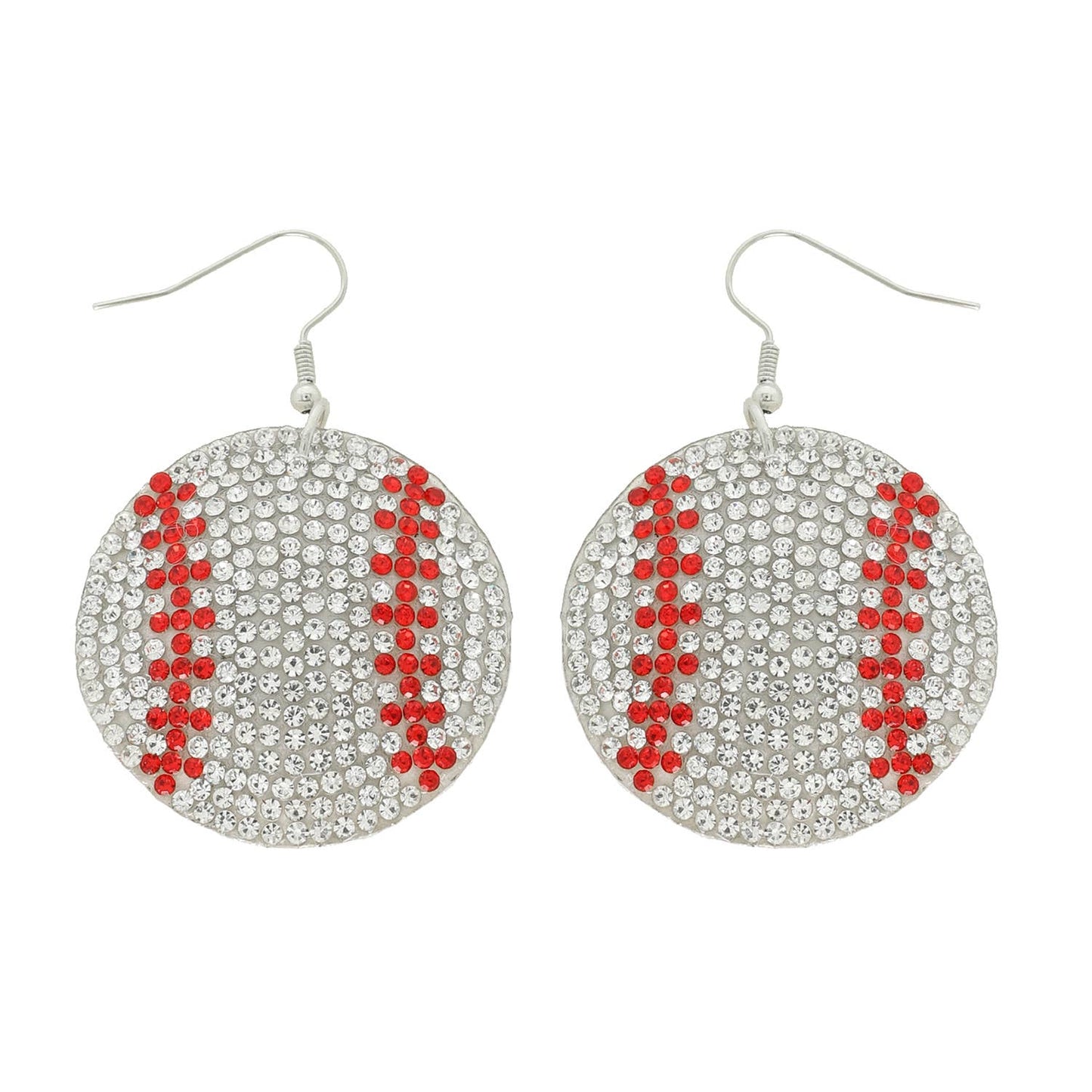 Game Day Rhinestone Suede Backed Drop Earrings