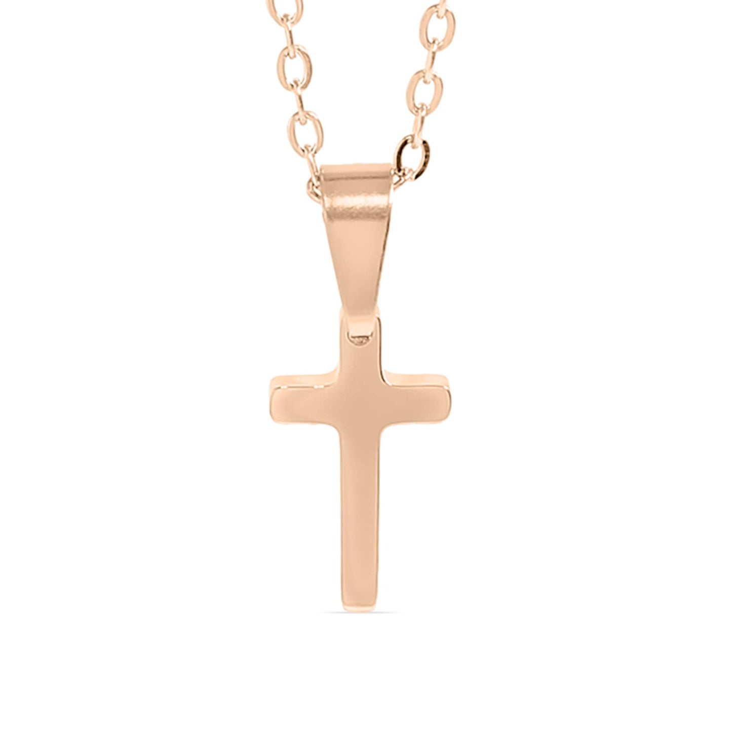 Stainless Steel Engravable Cross Necklace