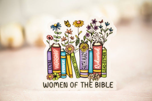 Women Of The Bible, Christian, Book, Vinyl Sticker, 3x3 in.