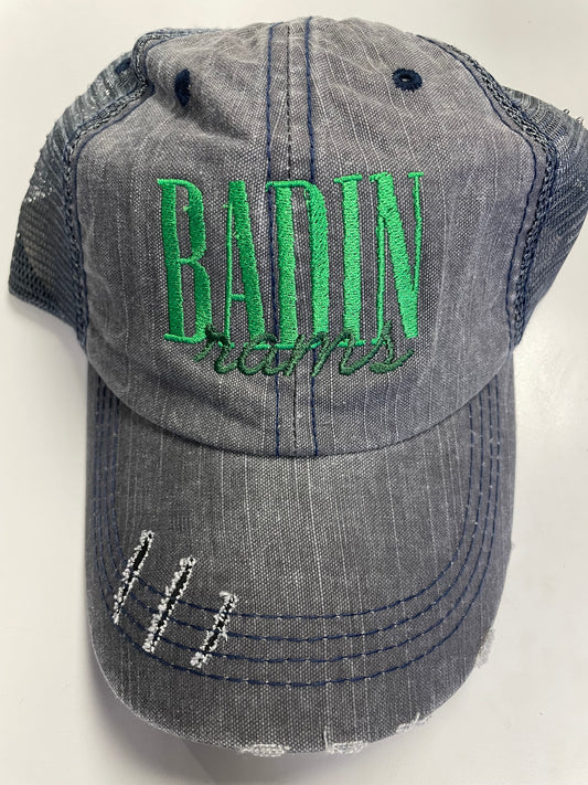 BADIN Rams Charcoal Baseball Hat