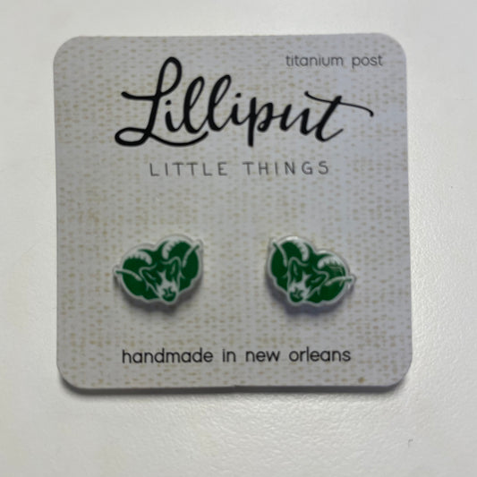 Badin Ram Head Stud Earrings (Exclusively Ours!)
