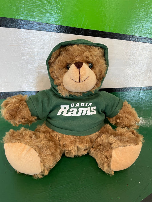Mocha Bear in Badin Green Hoodie