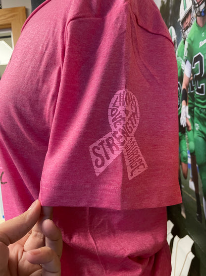 PINK OUT Art Heather Pink Softstyle Tee